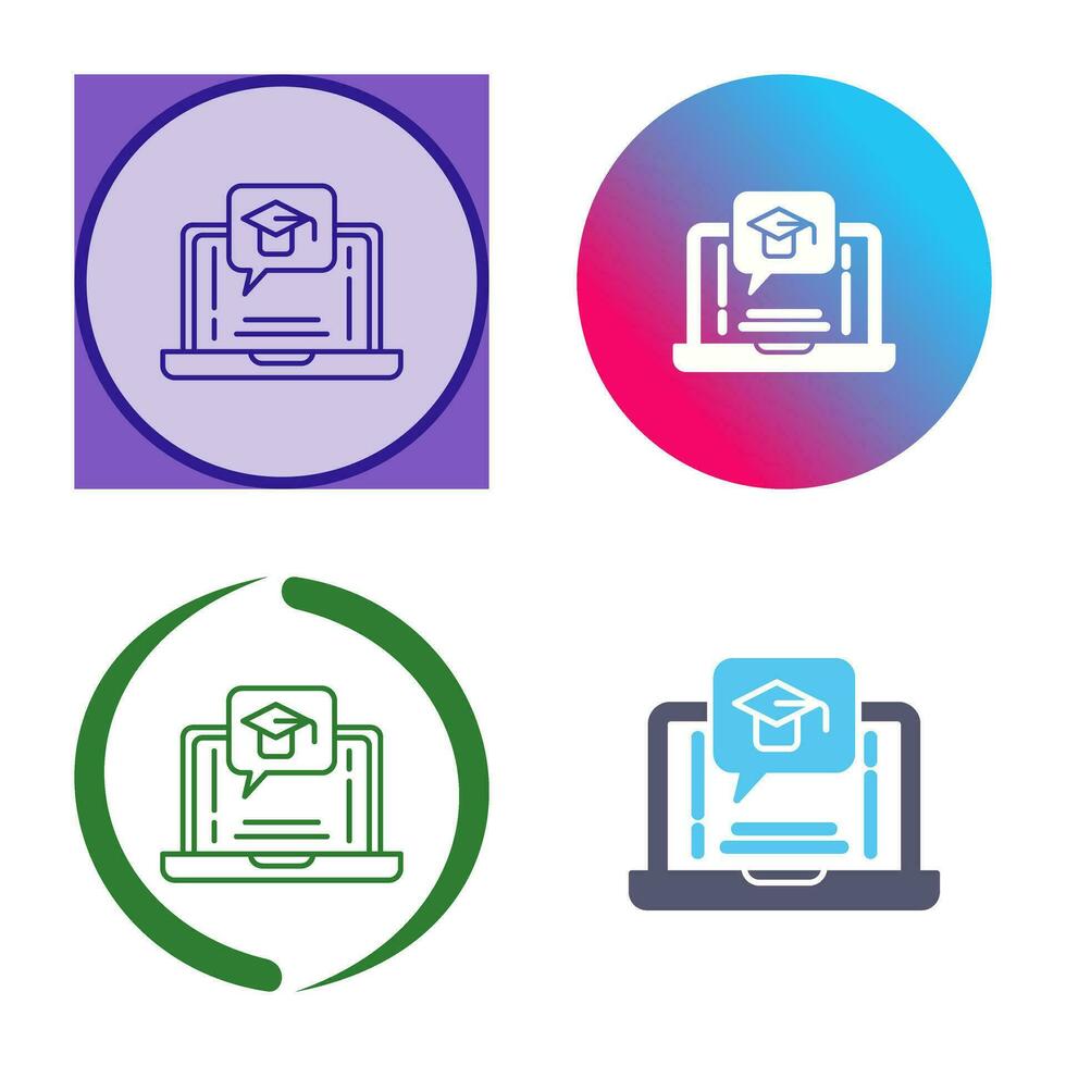E Learning Vector Icon