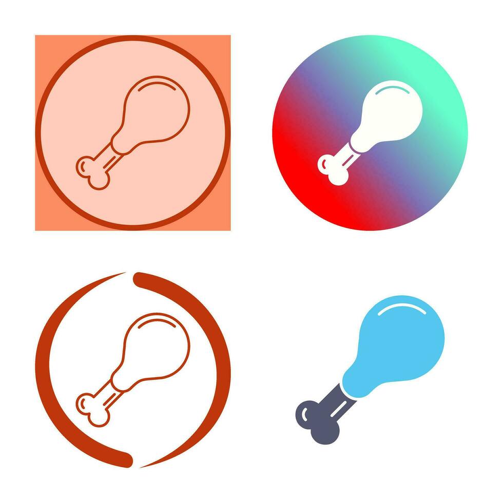 Chicken leg Vector Icon