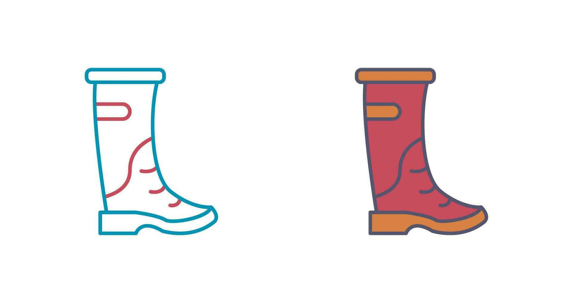 icono de vector de botas de lluvia