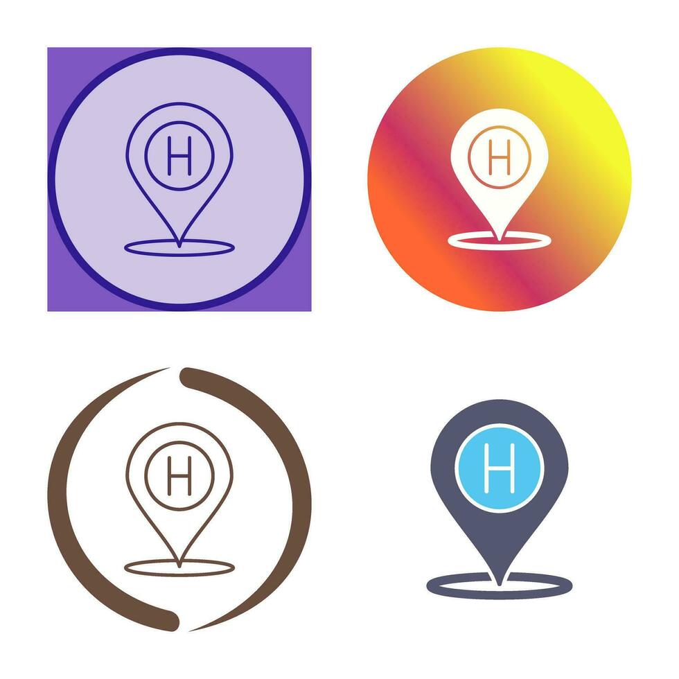 Hotel Location Vector Icon