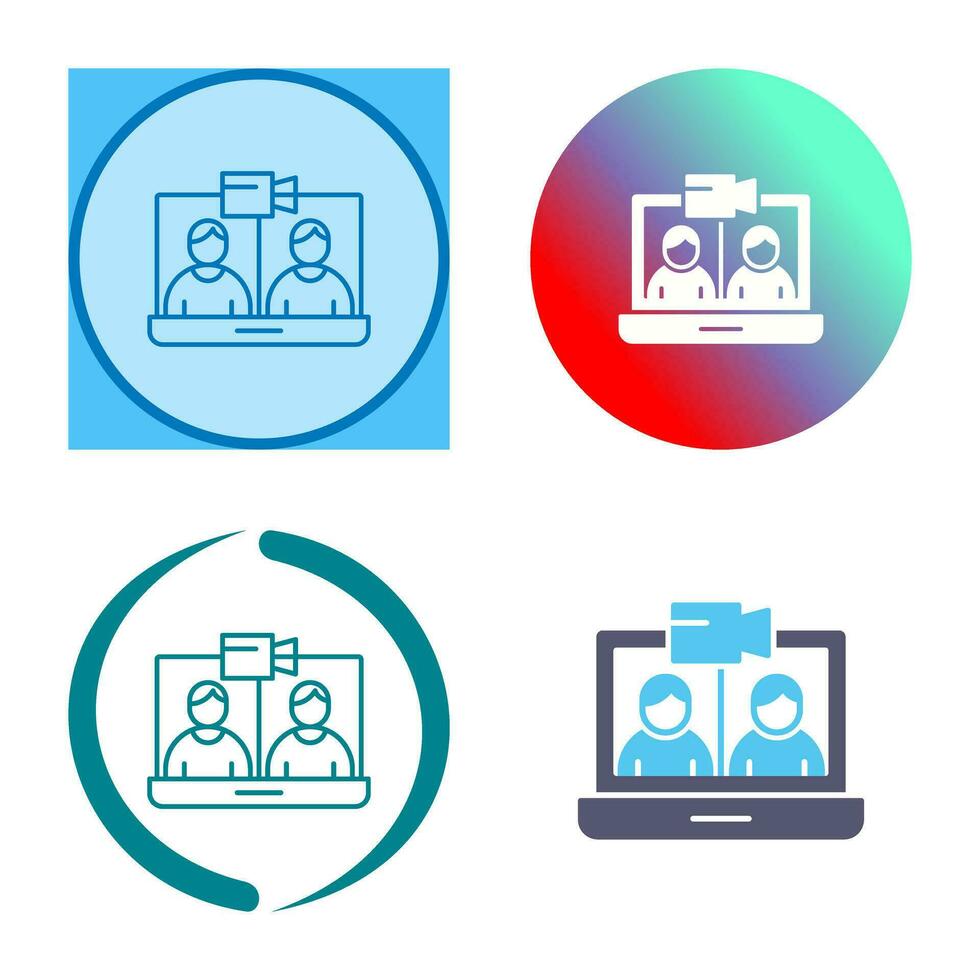 Video Conference Vector Icon