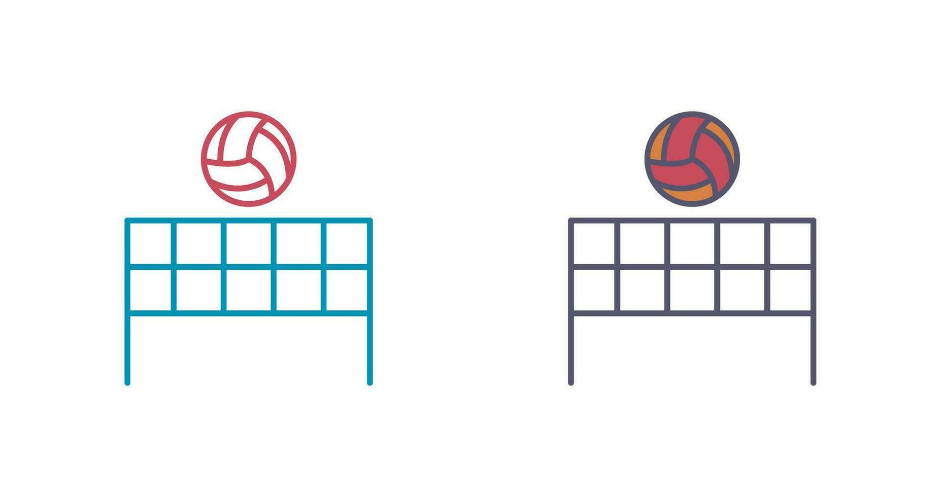 icono de vector de voleibol de playa