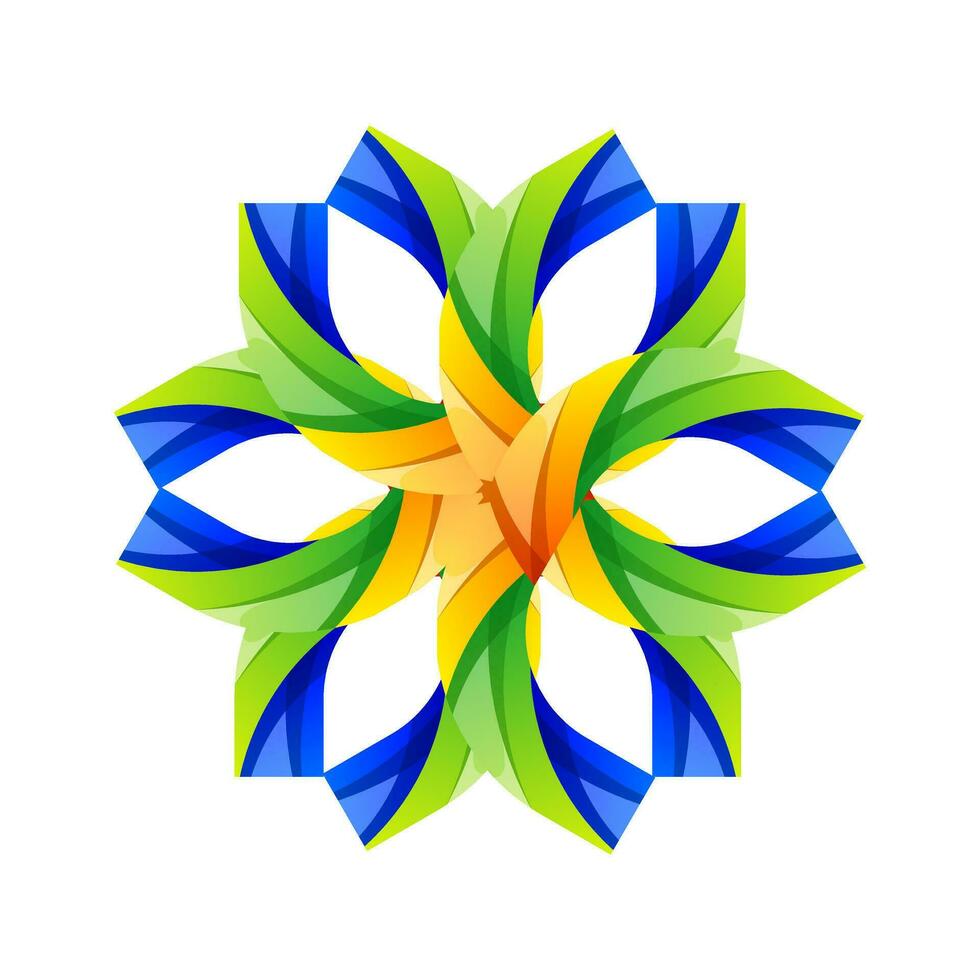 flower abstract icon logo design vector