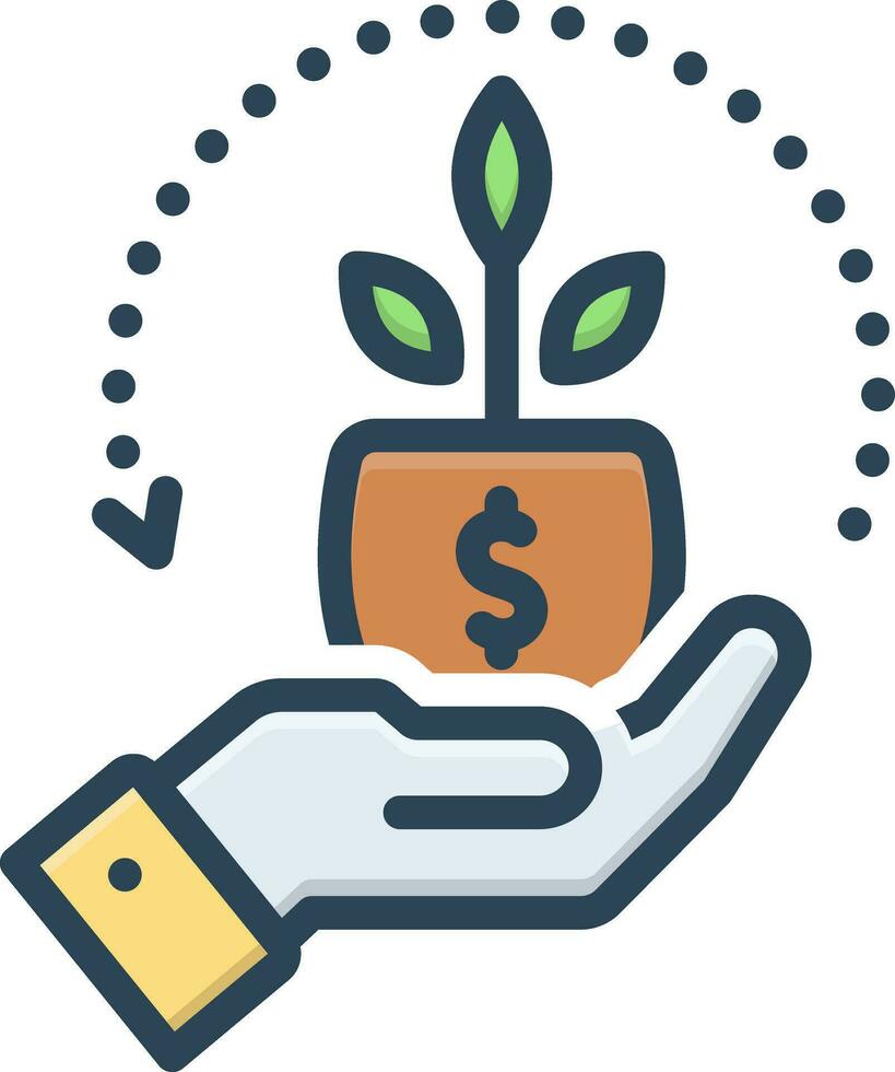 color icon for given vector