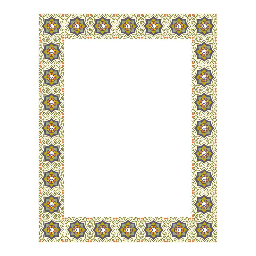 vector abstract frame with oriental ornament