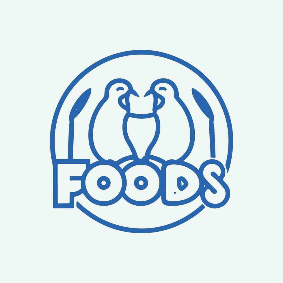 Food logo design vector