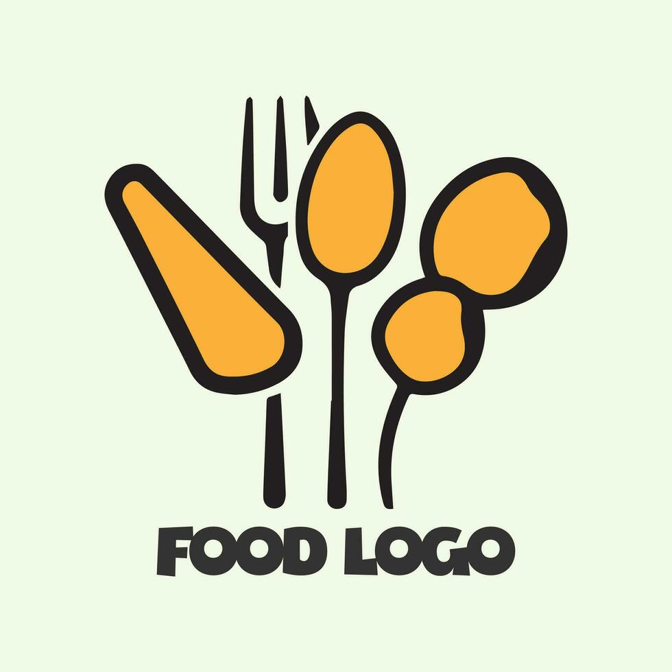 comida logo diseño vector imagen