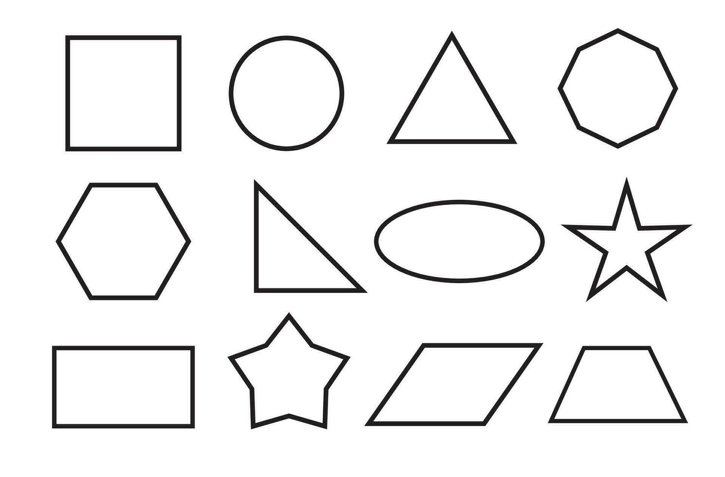 las formas geométricas describen el elemento del diagrama de colección para la educación y los negocios. vector