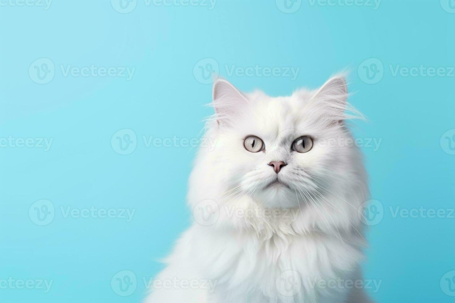 AI Generated Cat on Pastel Background photo