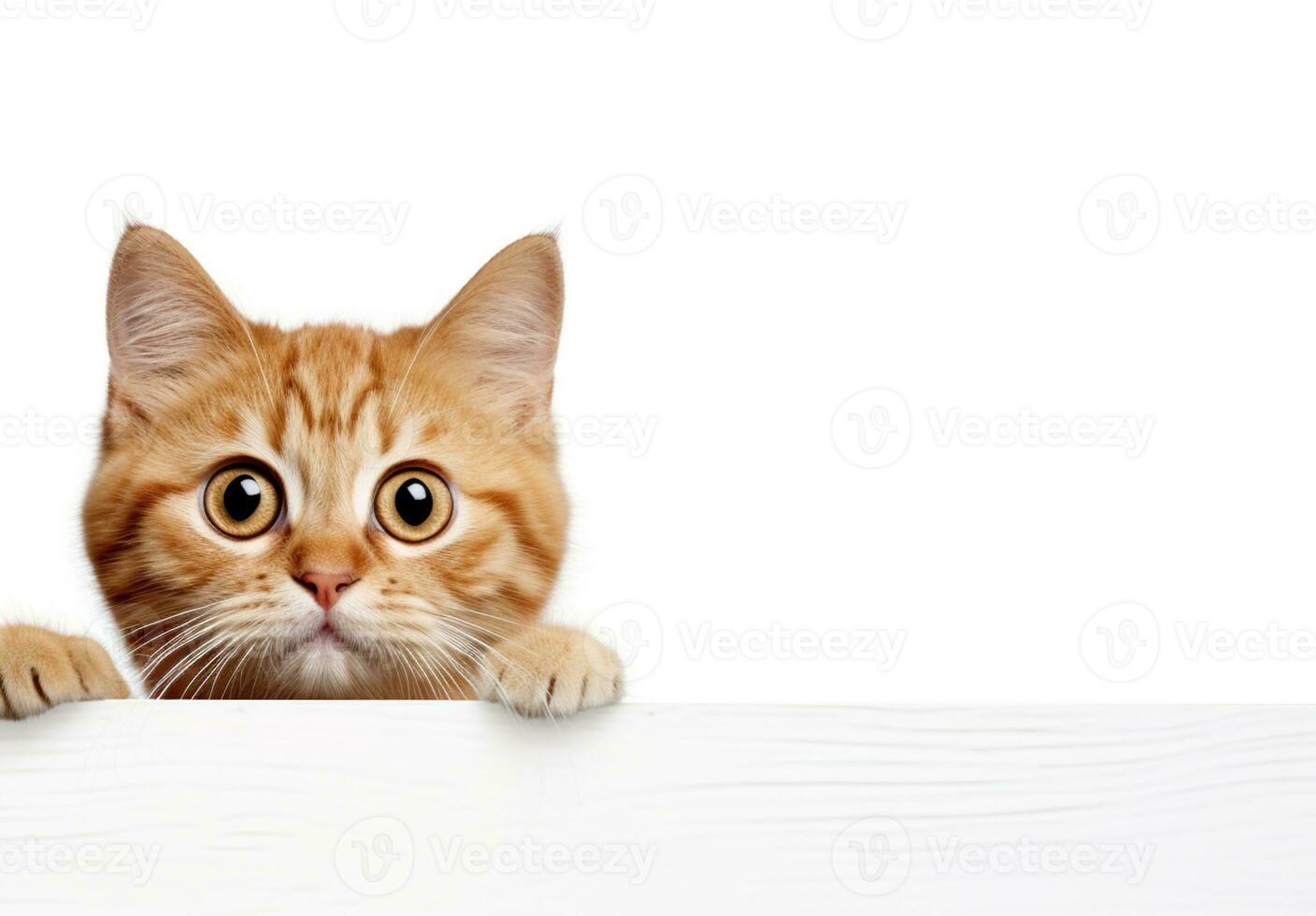 AI Generated Cat Isolated on White photo