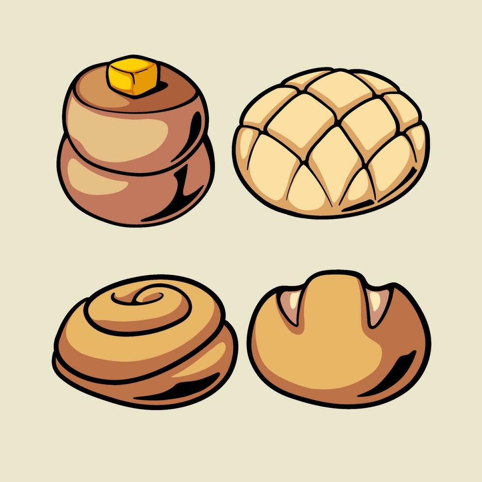 panadería dibujos animados con vector estilo