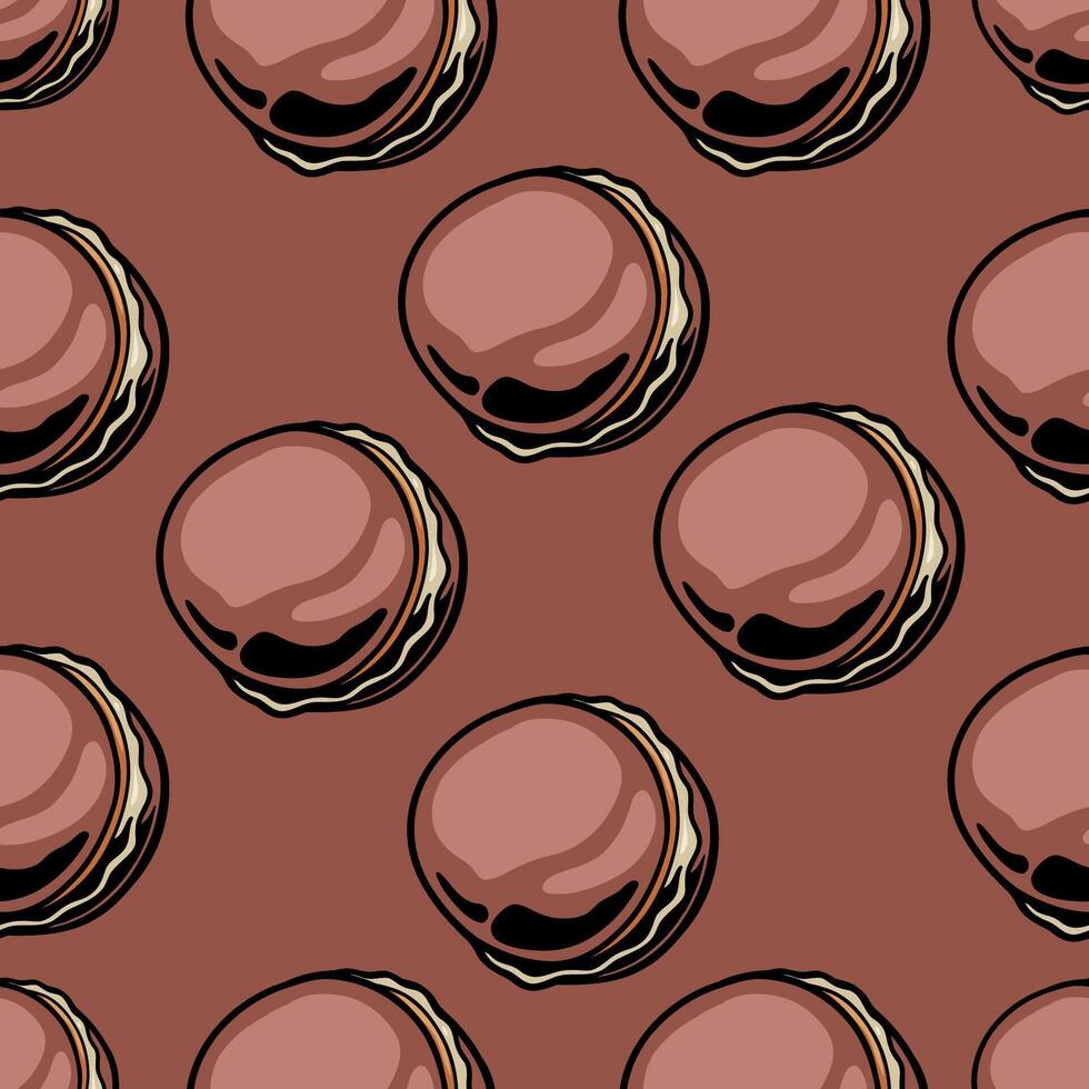 pattern cookies illustration with cartoon style vector