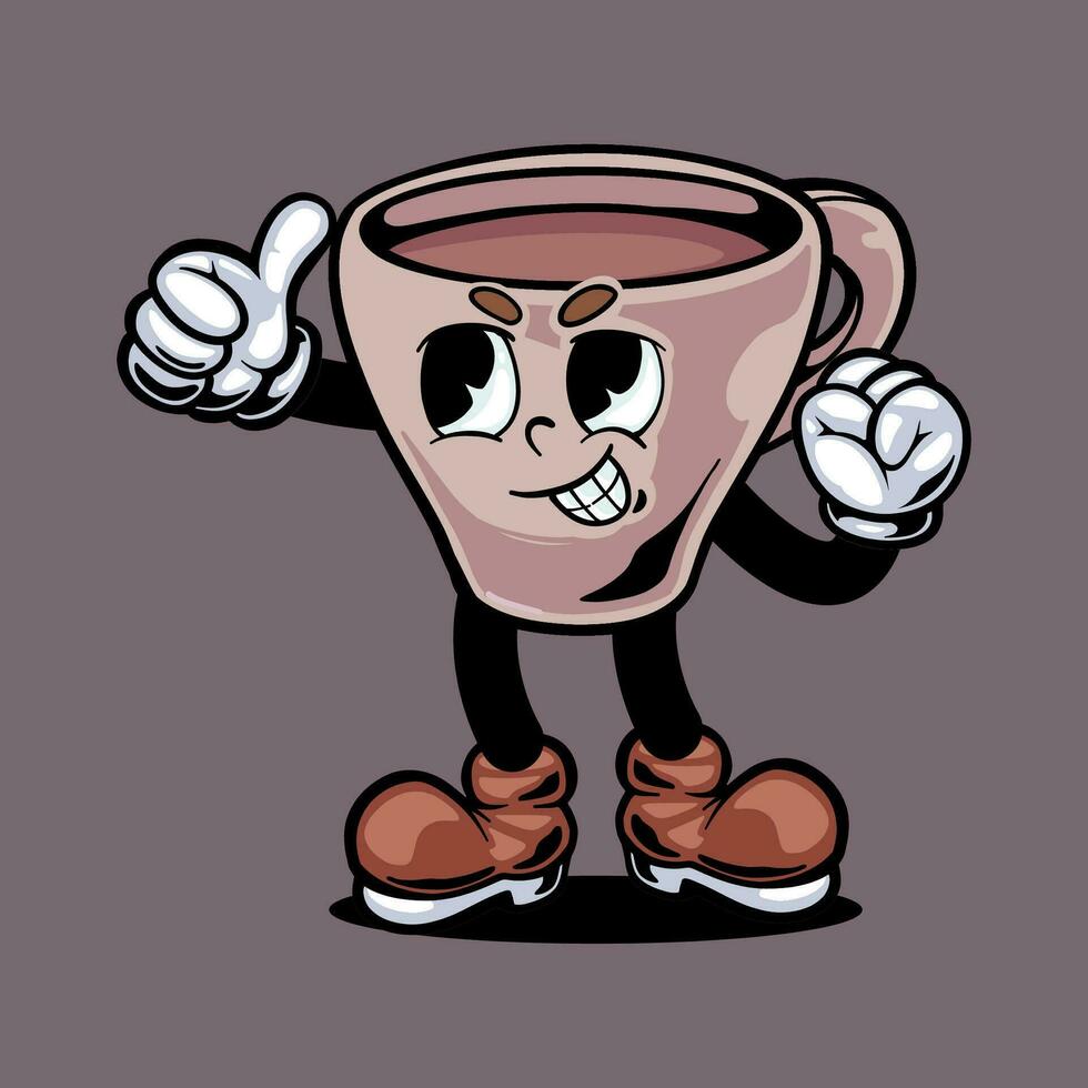 COFFEE CUP MASCOT vector