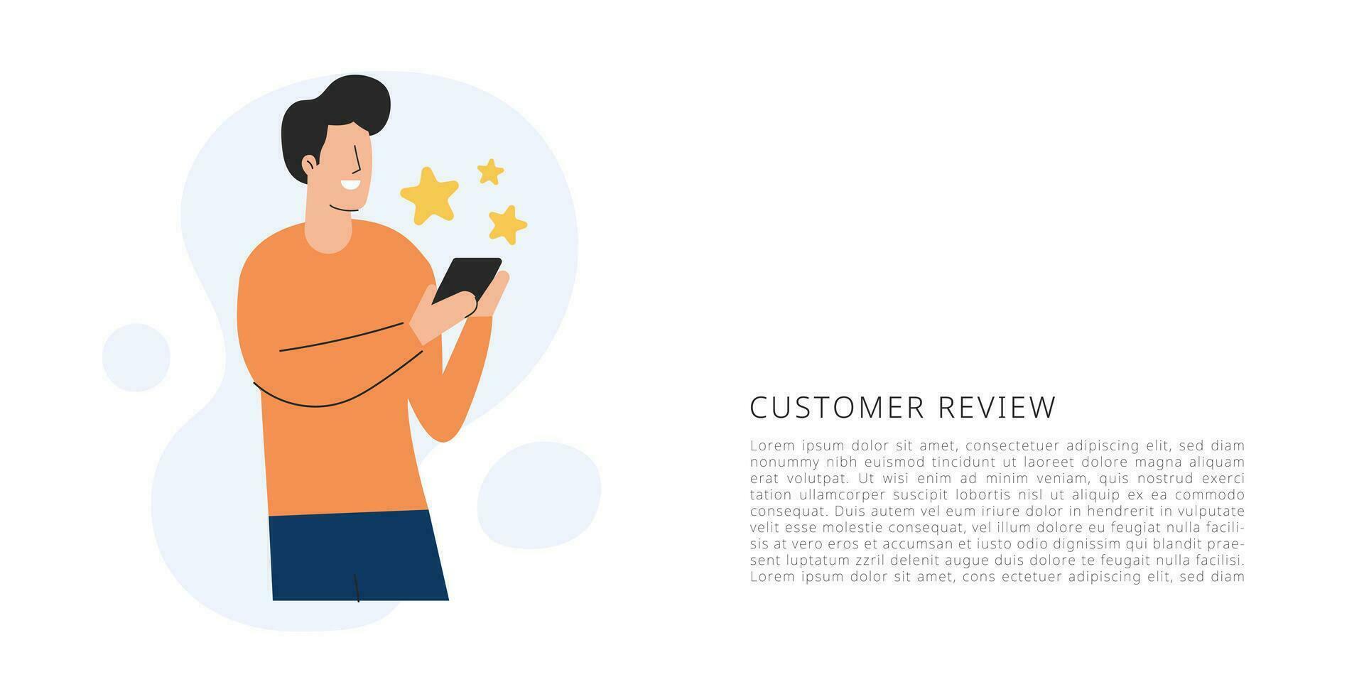 Customer Review Concept with Flat Character Illustration. User Feedback, Ratings, and Satisfaction Analysis. Vector illustration.