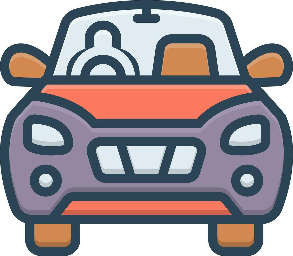 color icon for driving vector