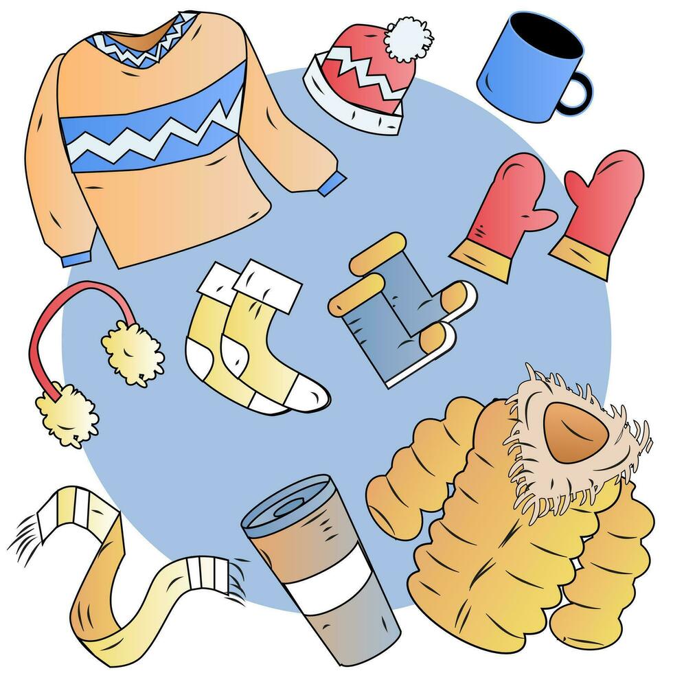 Winter Vibes Set Graphics vector