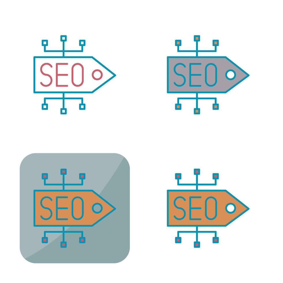 icono de vector de etiqueta seo