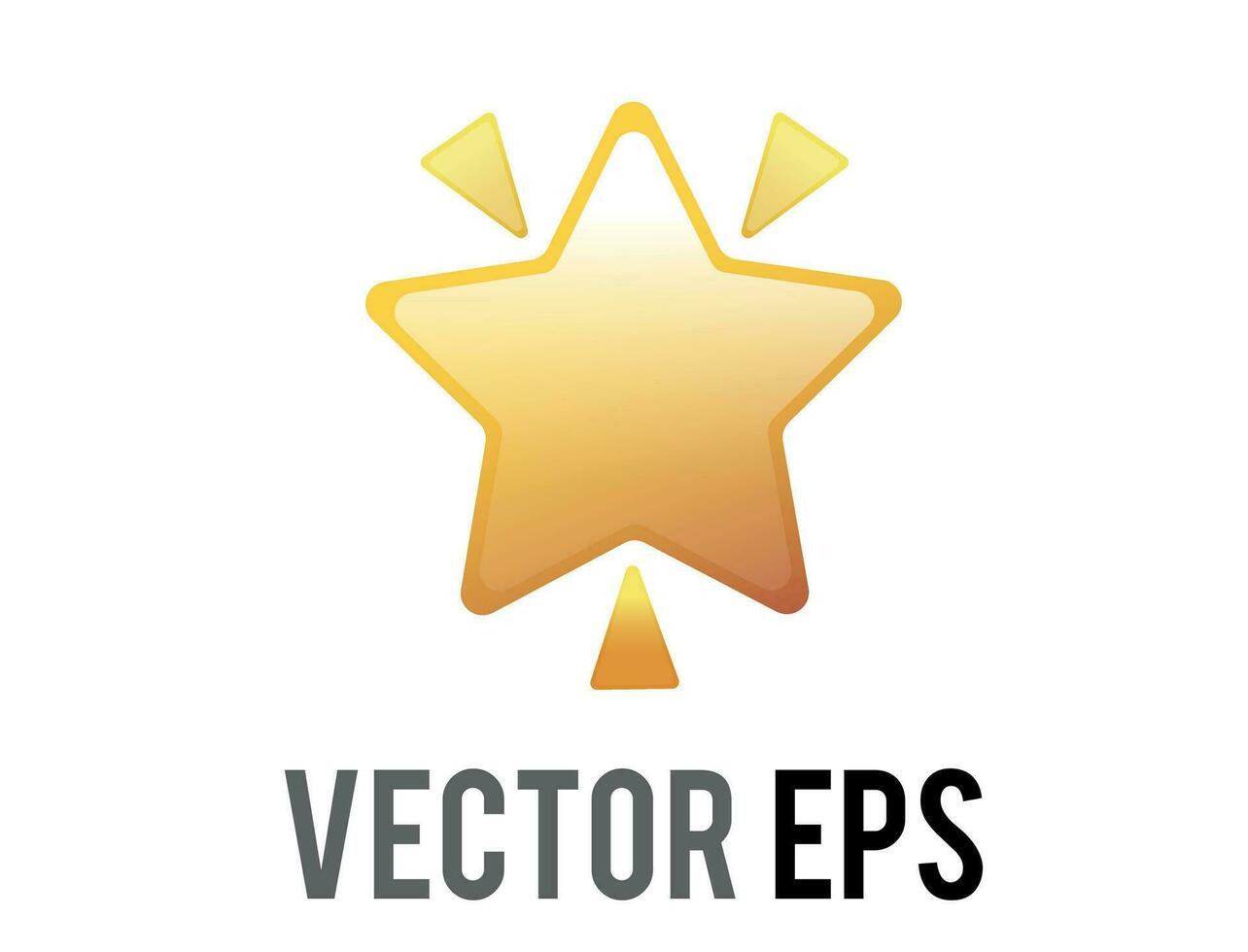 Vector glittering flashes of sparkles, yellow gold glowing star icon with stylized bursts