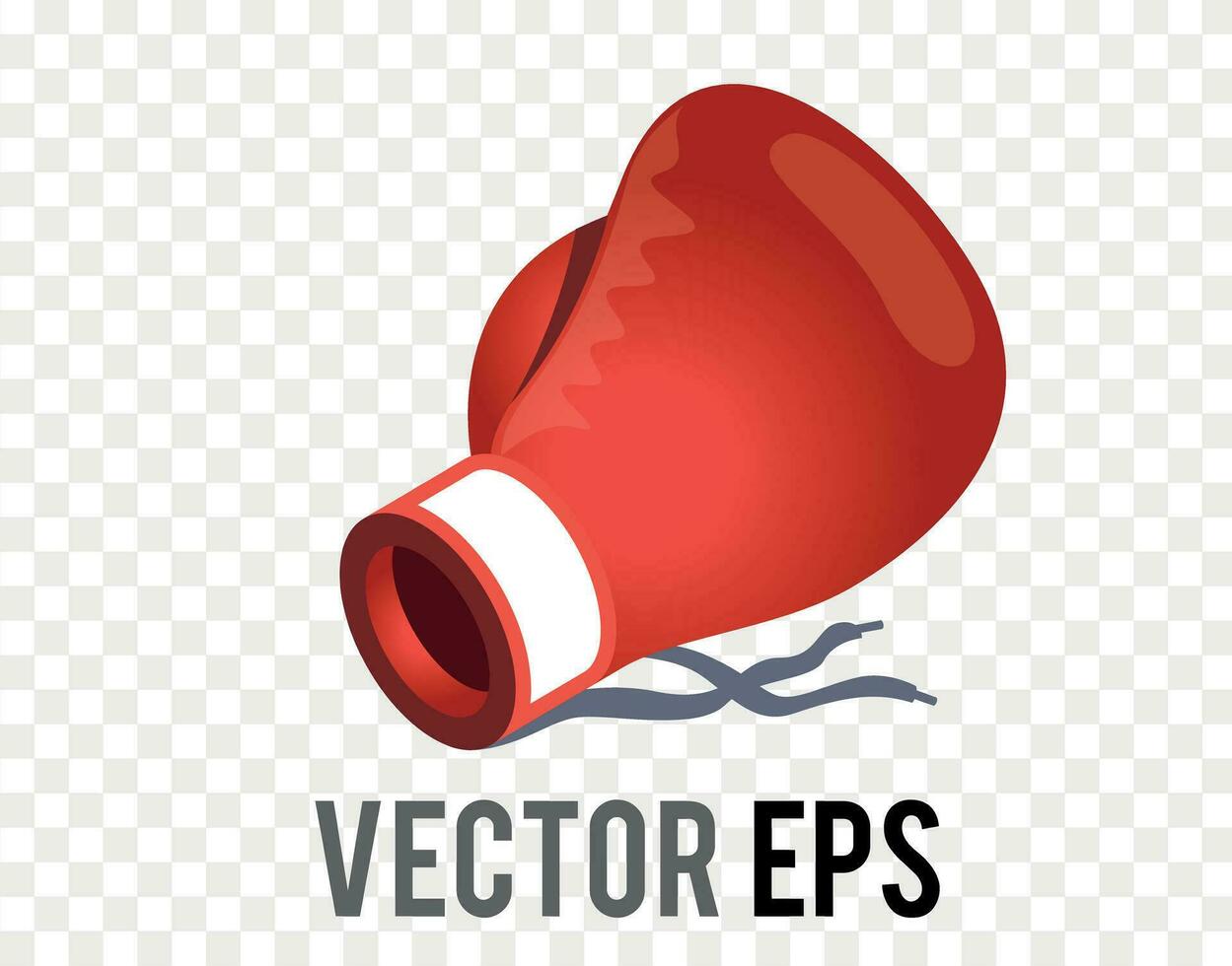 Isolated vector red  right hand boxing glove icon