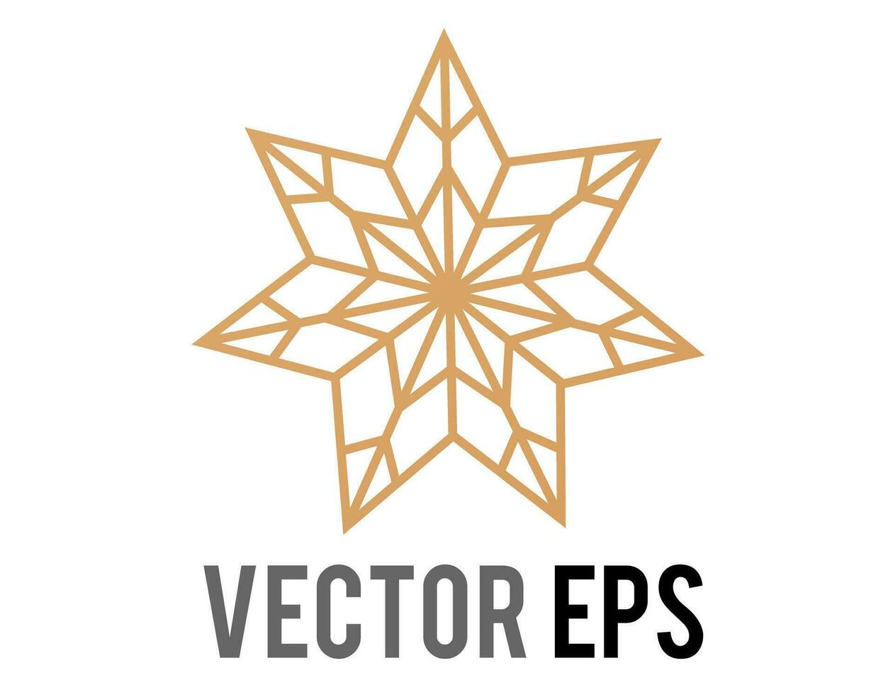 vector degradado oro brillante contorno estrella icono para fiesta decoración