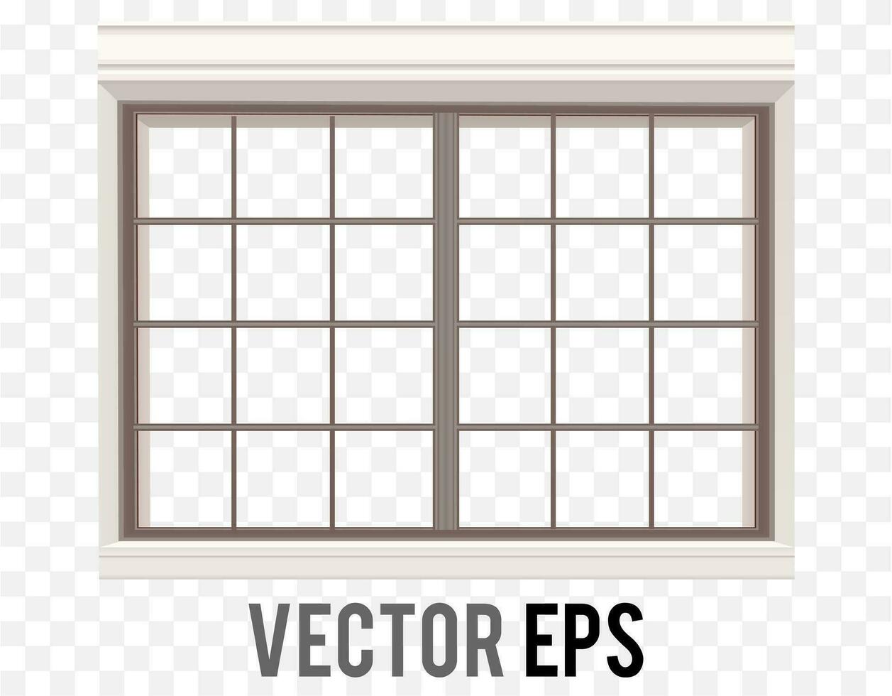 Boutique shop facade, window frame and beige building wall vector