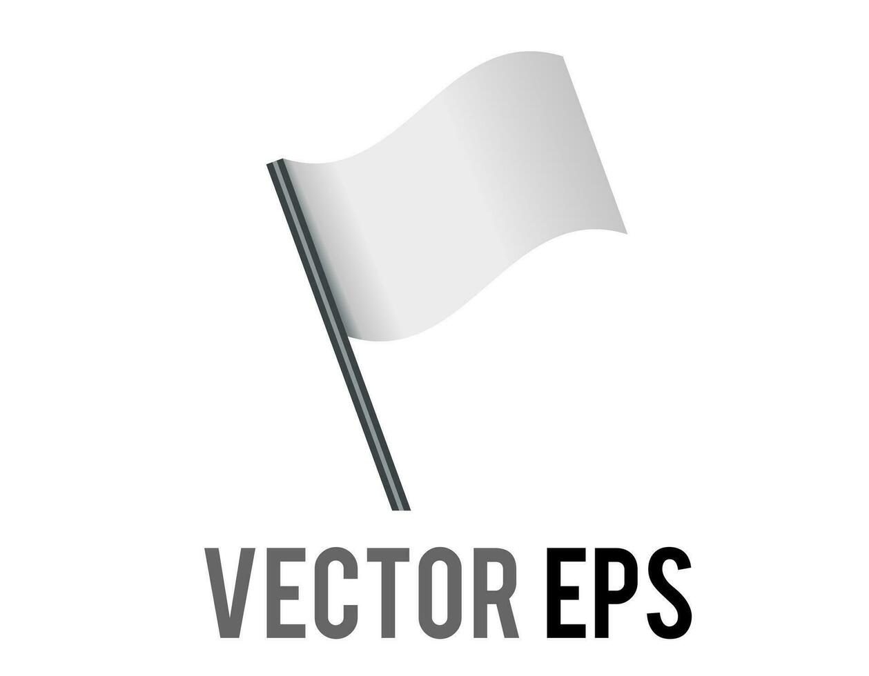 vector aislado vector rectangular degradado blanco bandera icono con plata polo