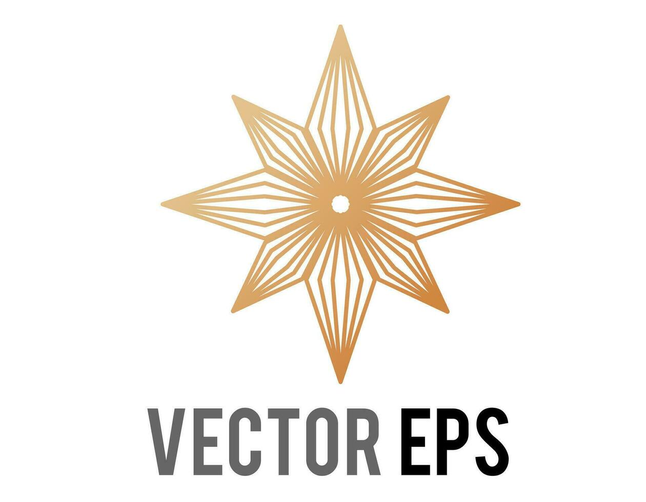 vector degradado oro brillante estrella icono para fiesta decoración