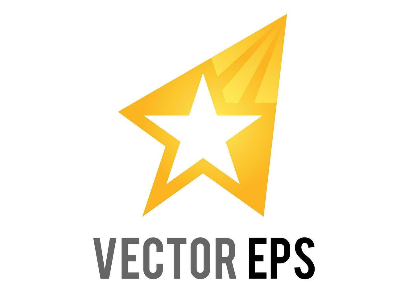 Vector gradient yellow cartoon styled stylized  star icon