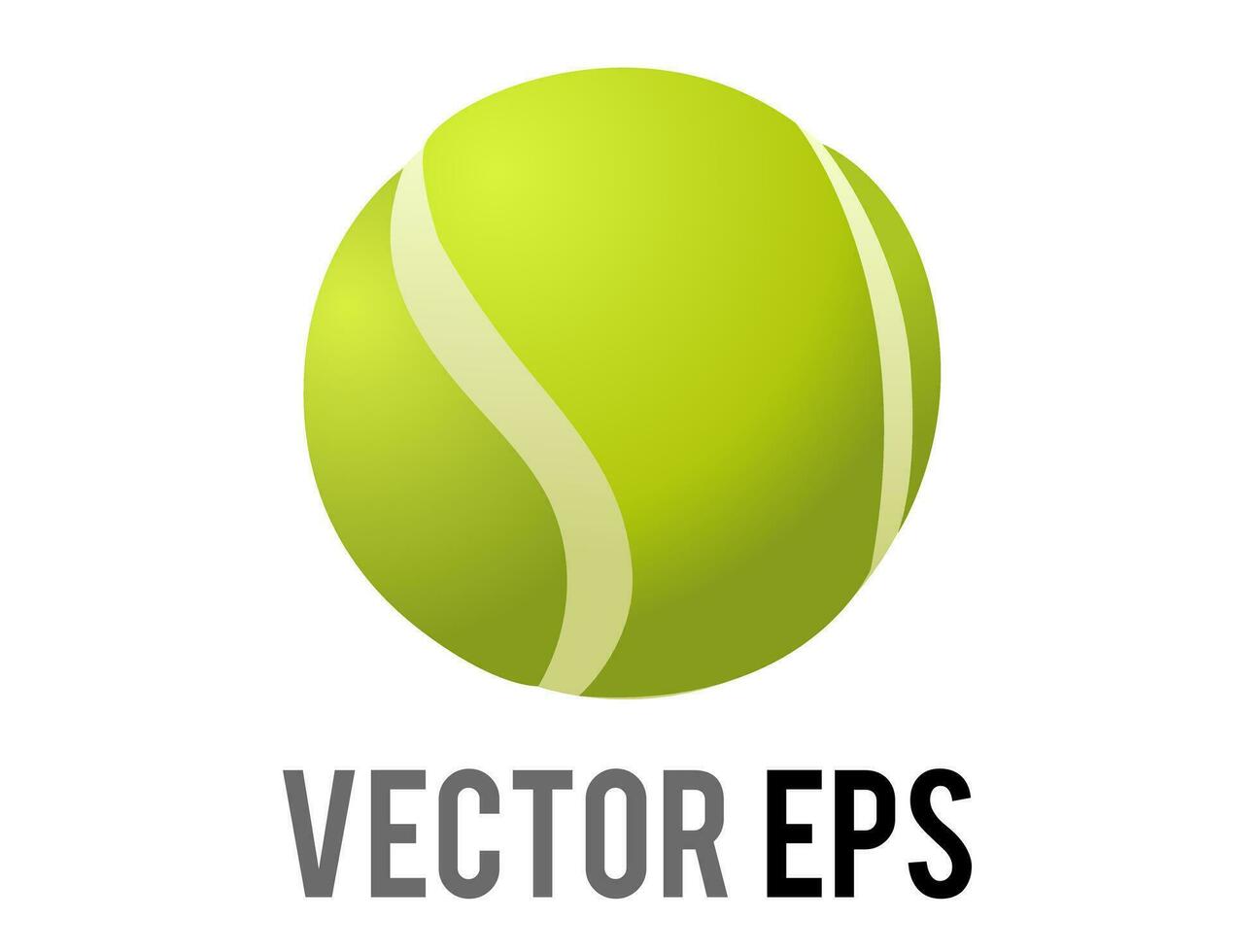 vector green tennis ball sport equipment icon