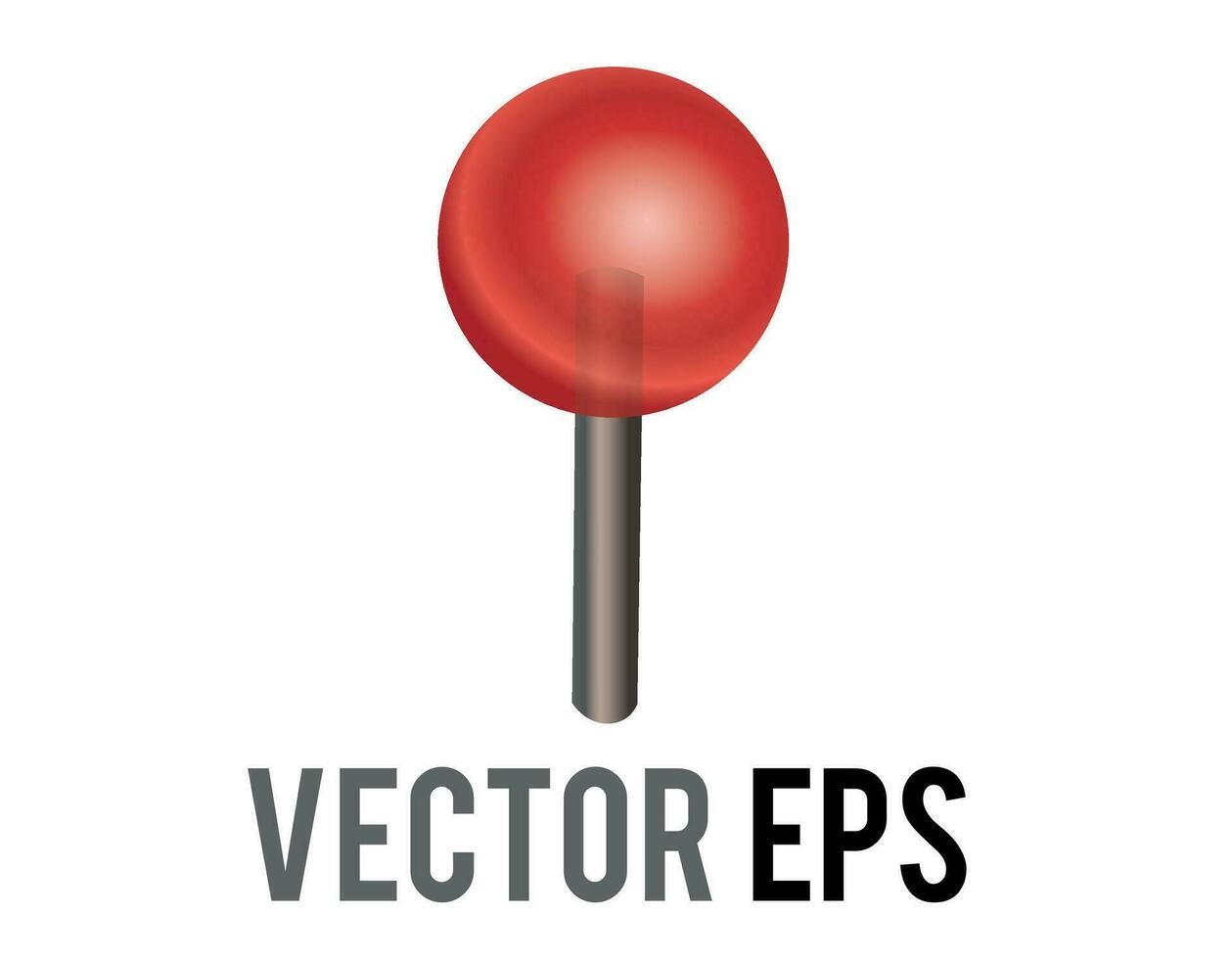 Vector red round head location pushpin icon