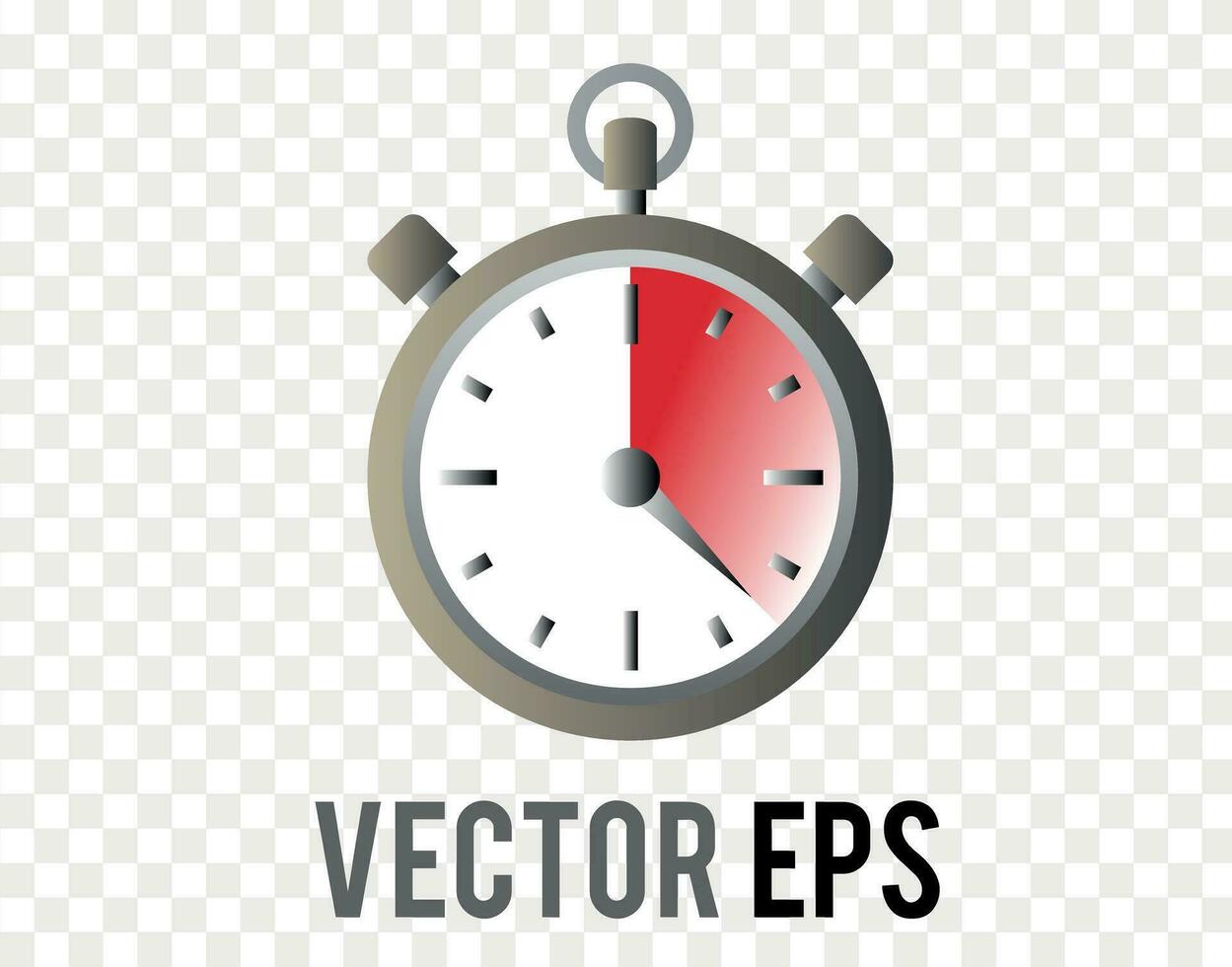 Vector gradient gold stopwatch timer icon