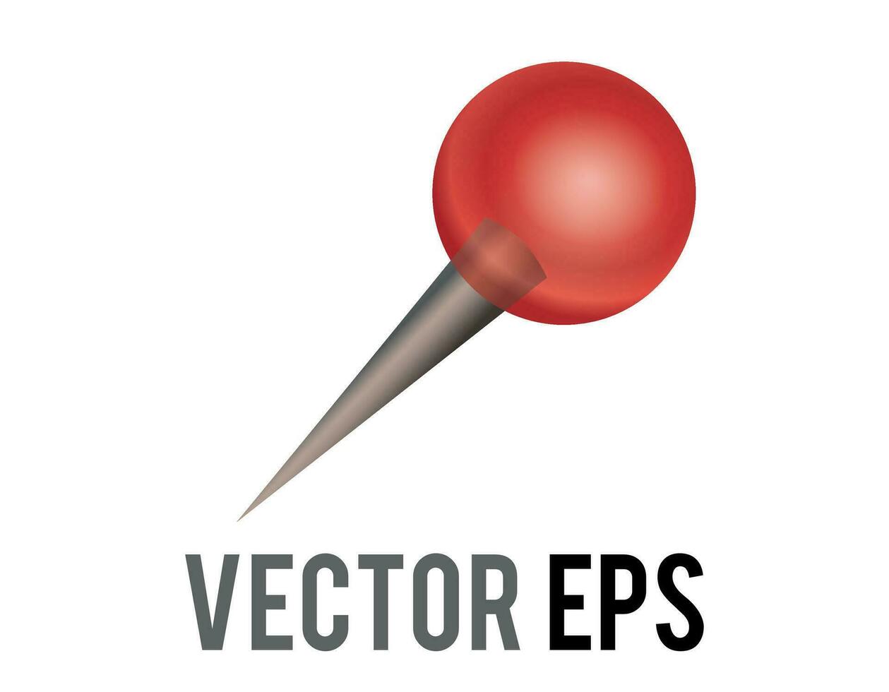 Vector red round head location pushpin icon