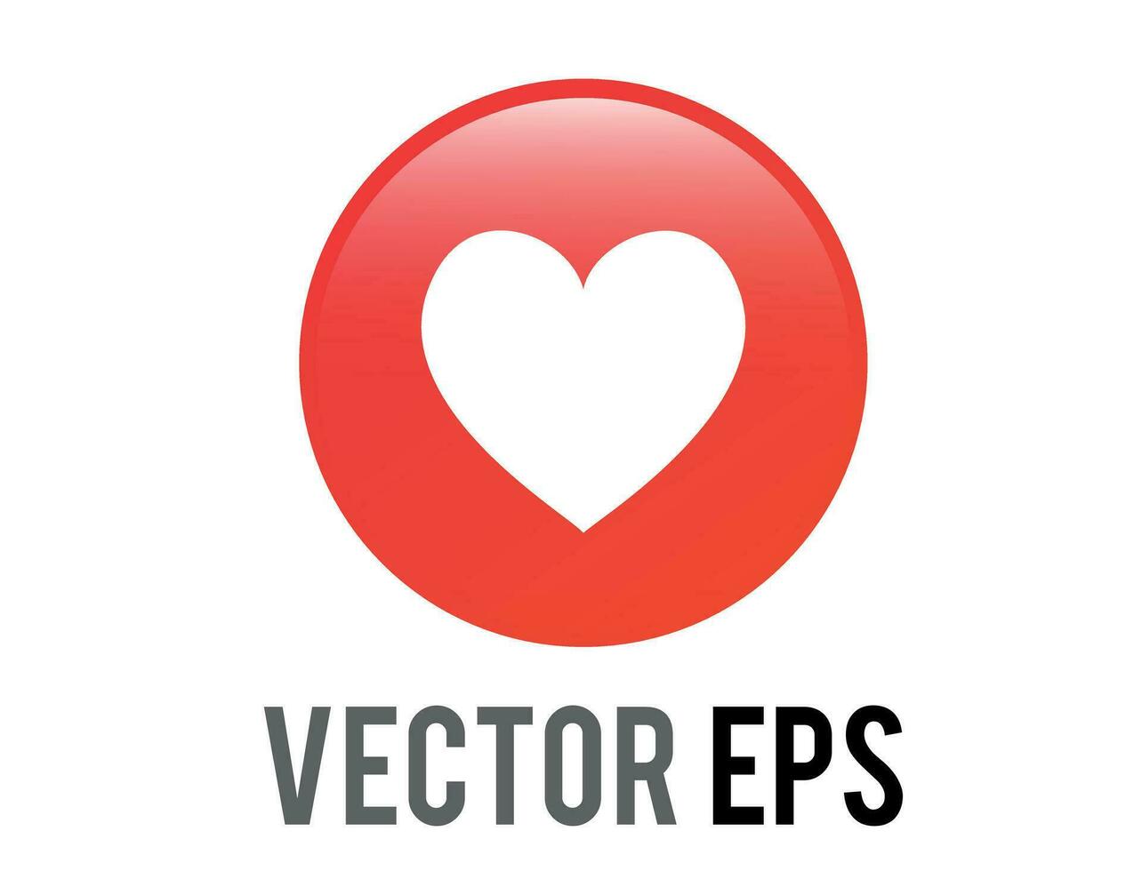 Vector social media love heart modern symbol icon