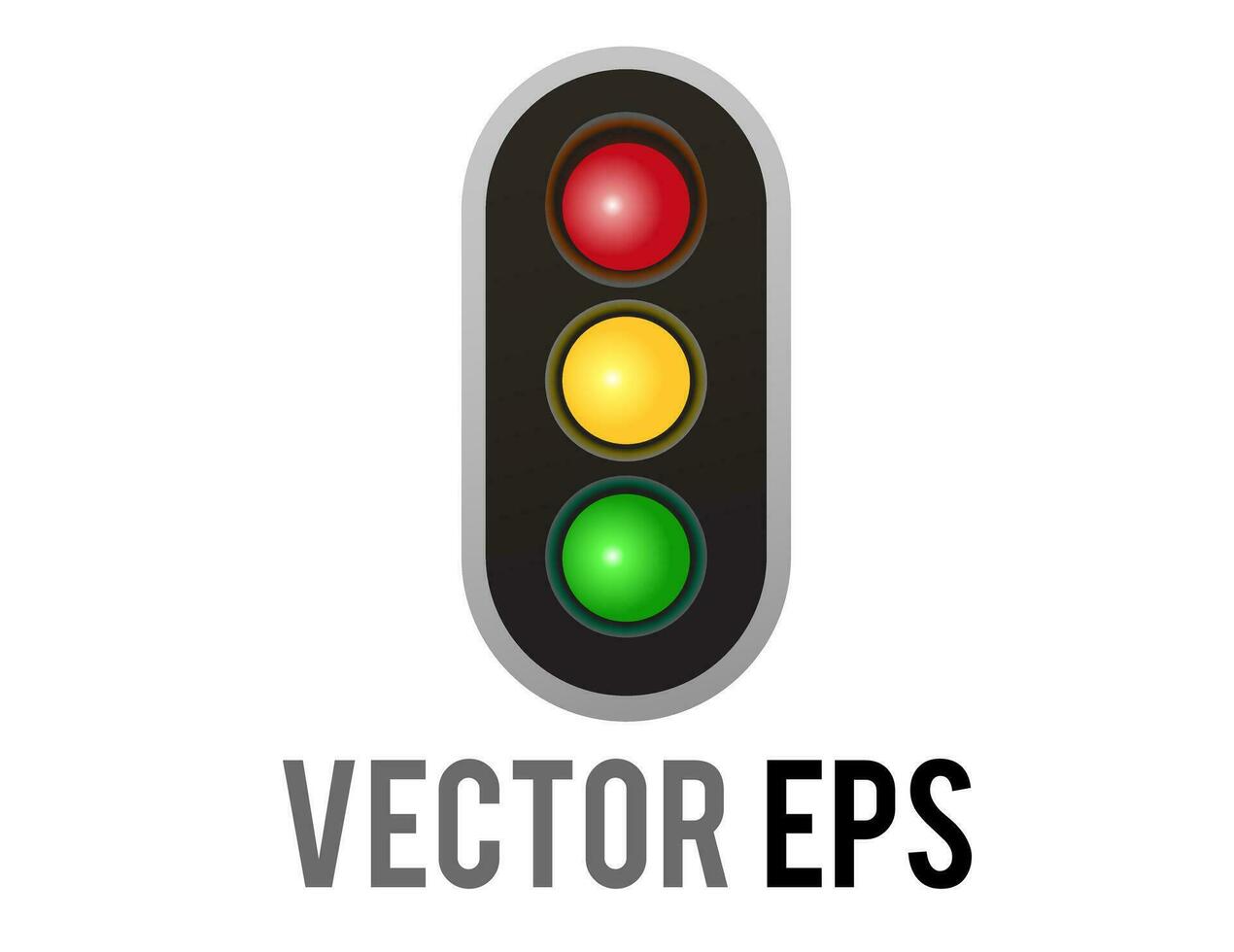 Vector vertical up and down road traffic caution light signal icon