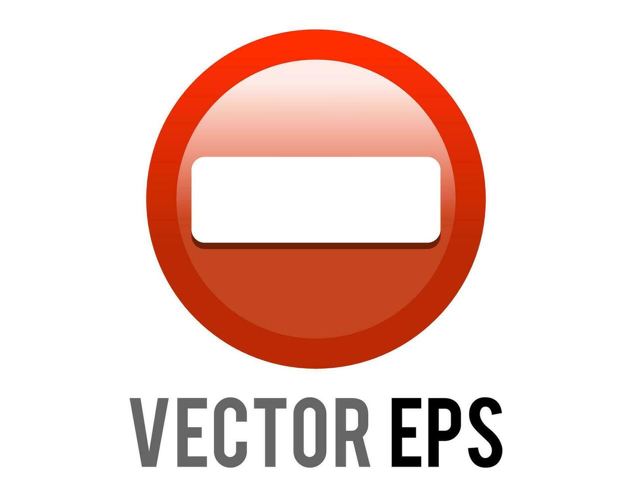 Vector gradient red circle road stop warning sign icon