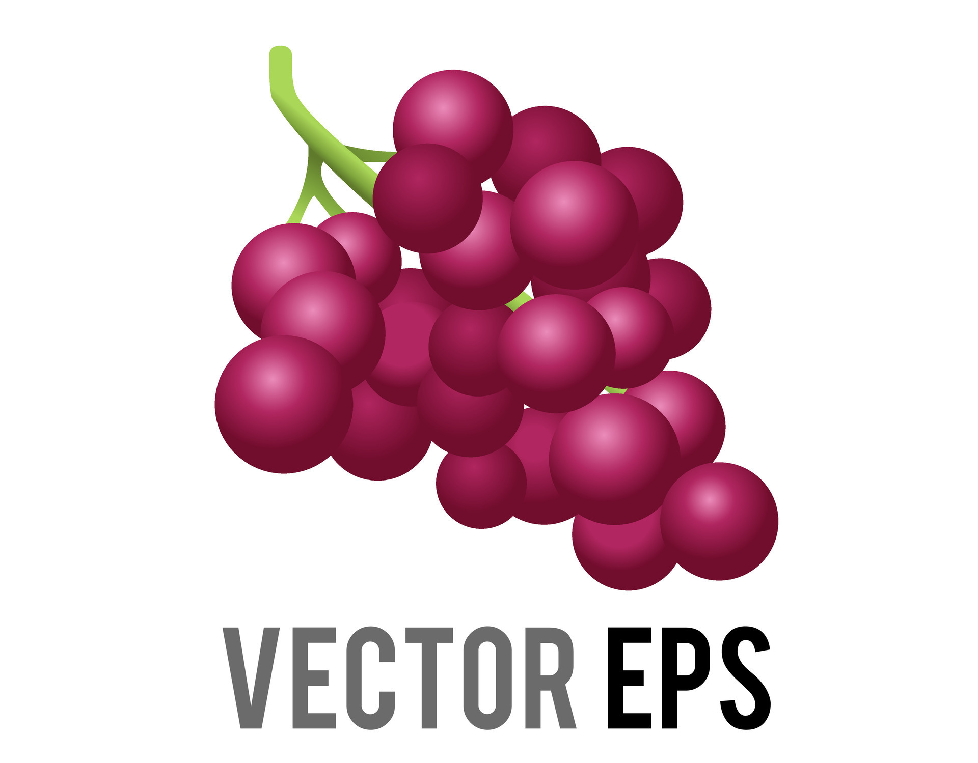 Vector fruit gradient purple grapes bunch icon 34544751 Vector Art at