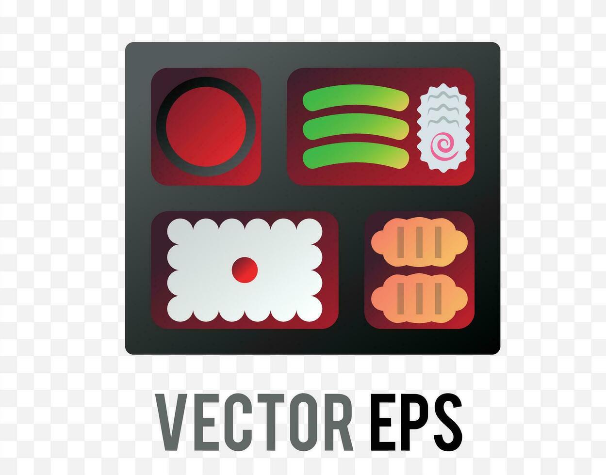 Isolated vector gradient Japanese food Bento Lunch Box icon