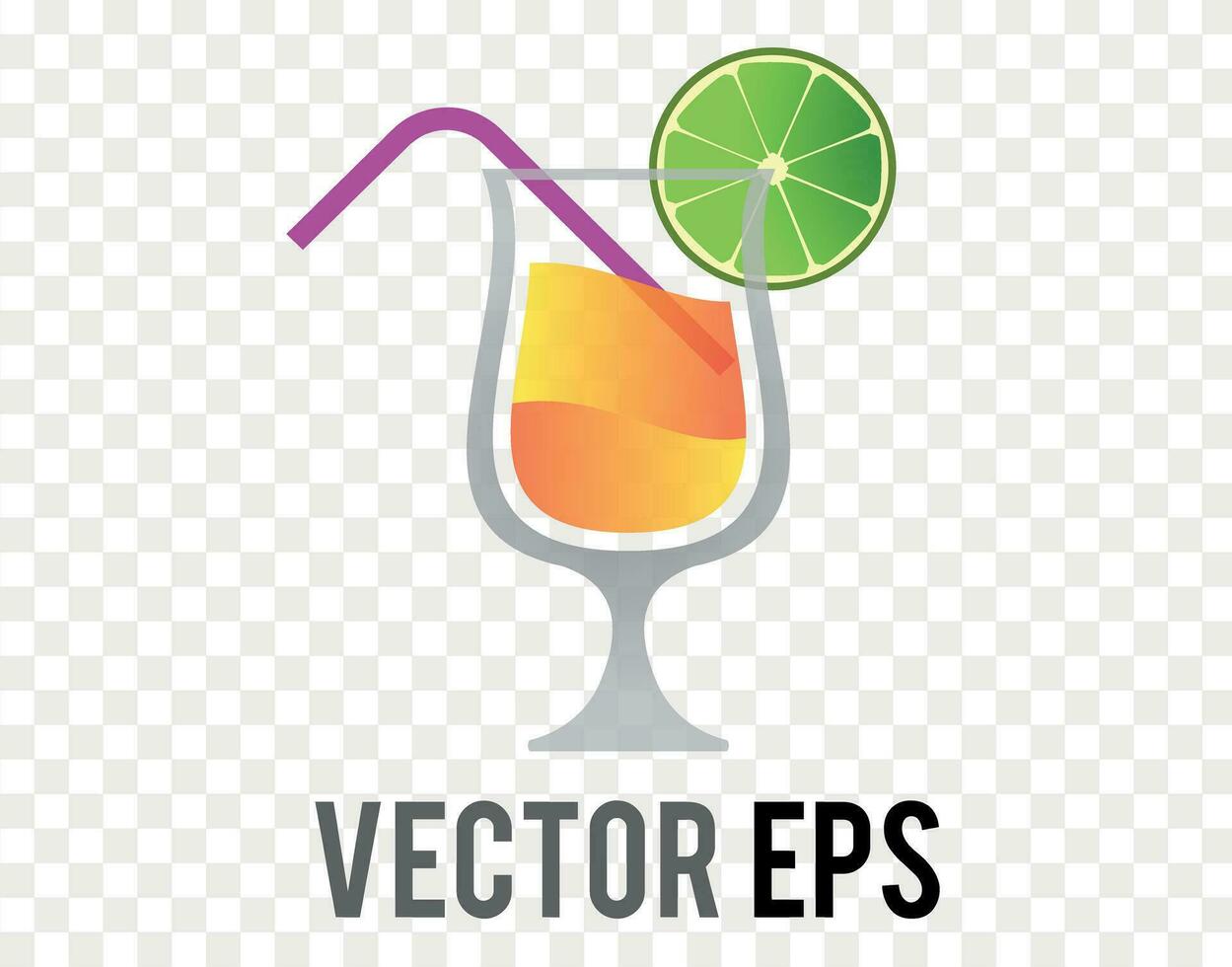restaurante vaso de suave beber, cóctel, Mocktail icono con limón vector