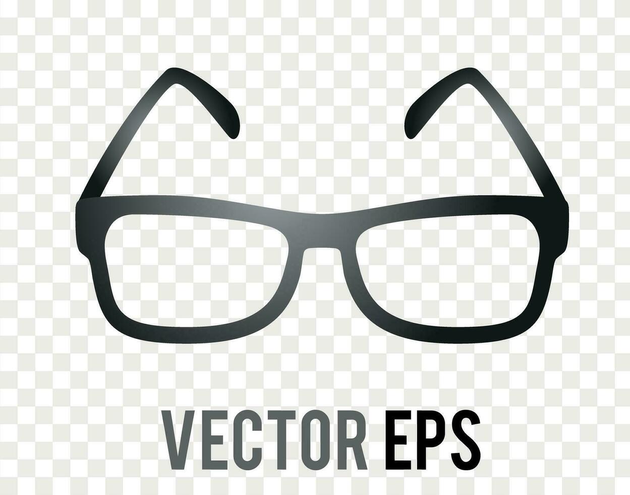 pair of two lenses and gradient black glasses icon vector