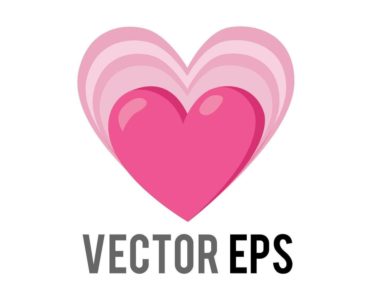 vector lustroso rosado amor brillante corazón icono