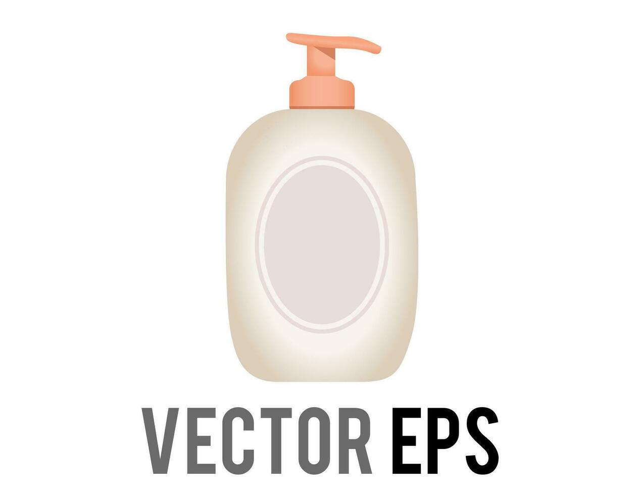 Vector bottle of skin lotion icon for moisturizer,  sunscreen, sunblock, shampoo and body wash