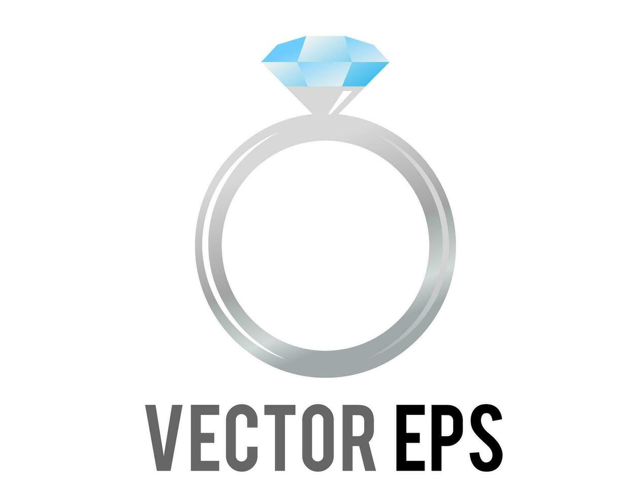 vector compromiso Boda diamante anillo icono