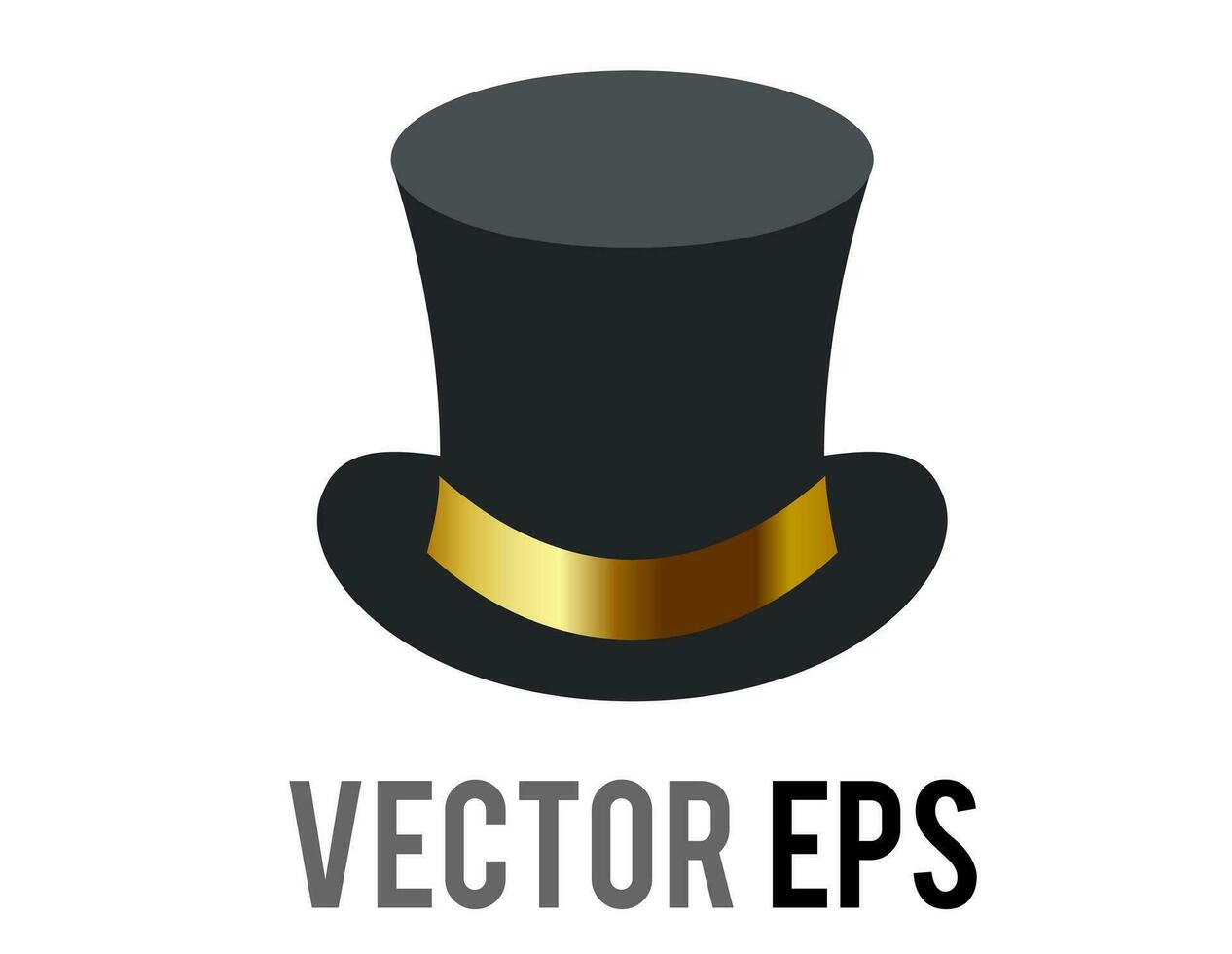 Isolated vector black top gentleman retro elegant hat icon