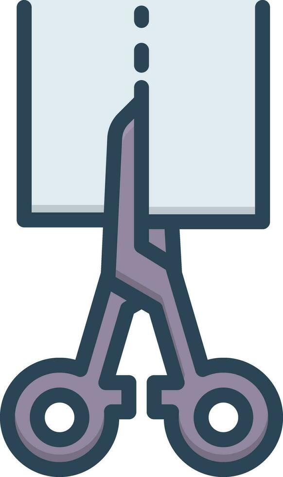 color icon for cut vector