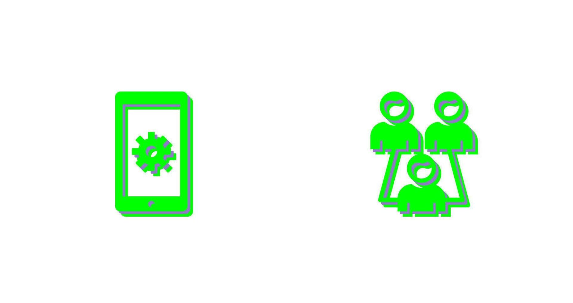 Network Settings and Connected Users Icon vector