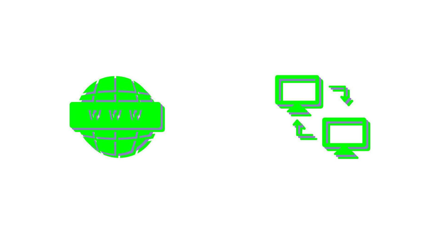 Sharing Systems and World Wide Icon vector