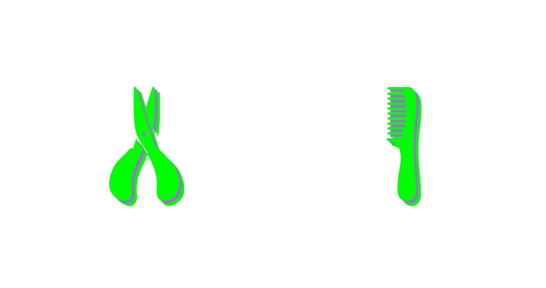 Scissor and Comb Icon vector