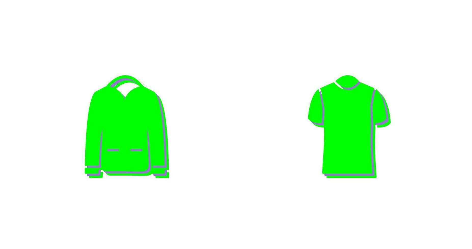 Mens Jacket and Polo Shirt Icon vector