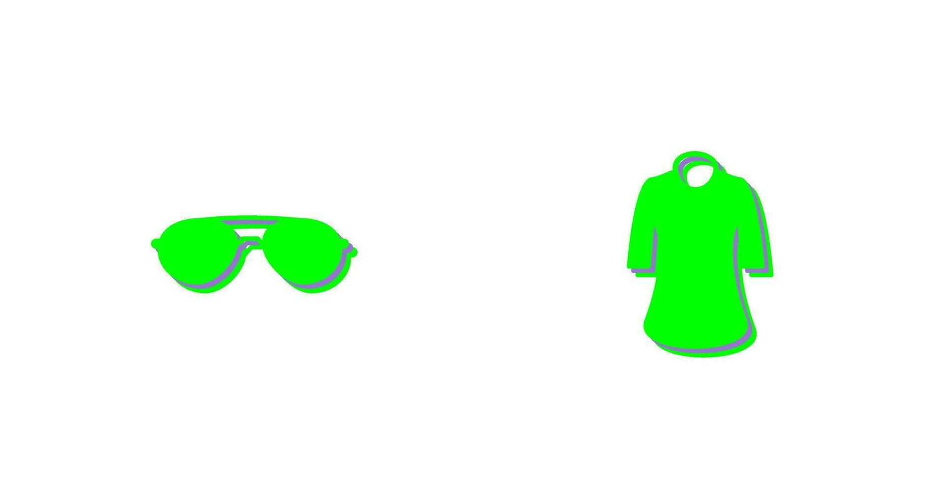 Ladies Shirt and Sunglasses Icon vector