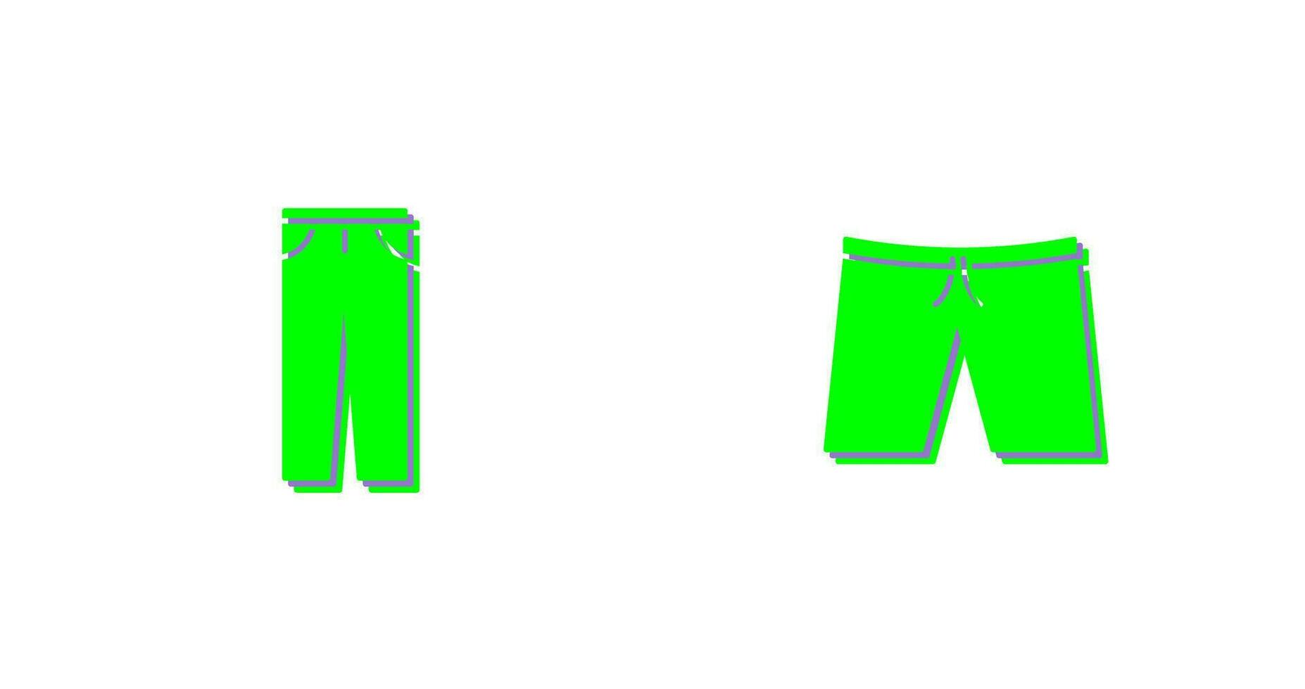 pantalones y pantalones cortos icono vector